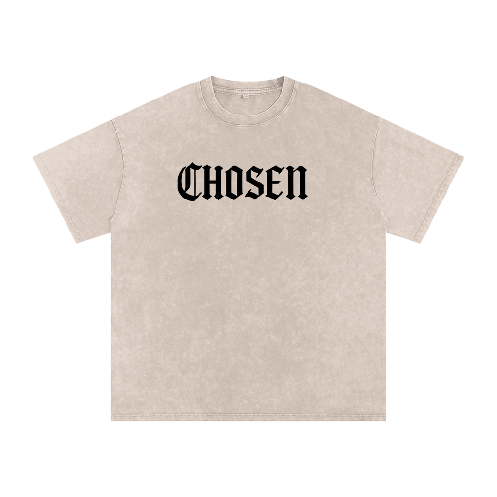 Snow Washed Oversized Cotton T-Shirt