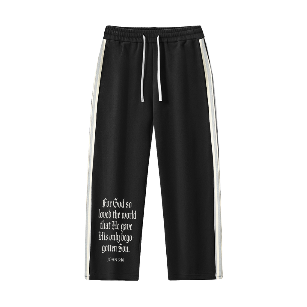 Contrast Side-Stripe Straight-Leg  Pants