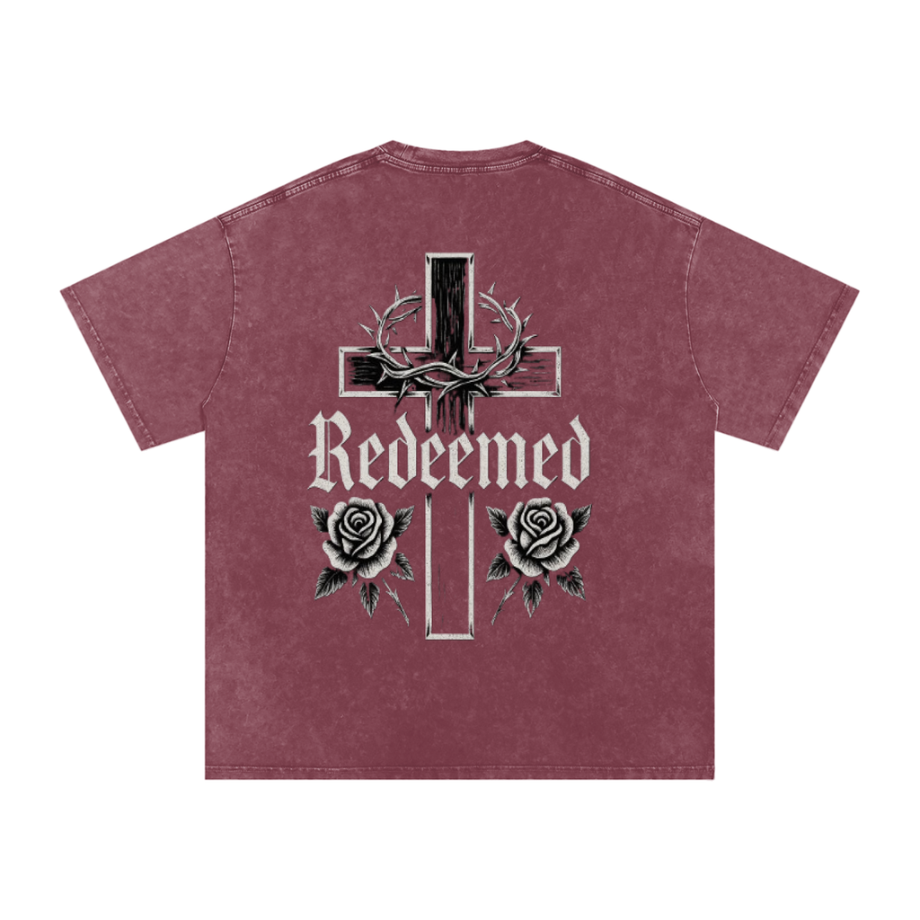 Snow Washed Oversized Cotton T-Shirt