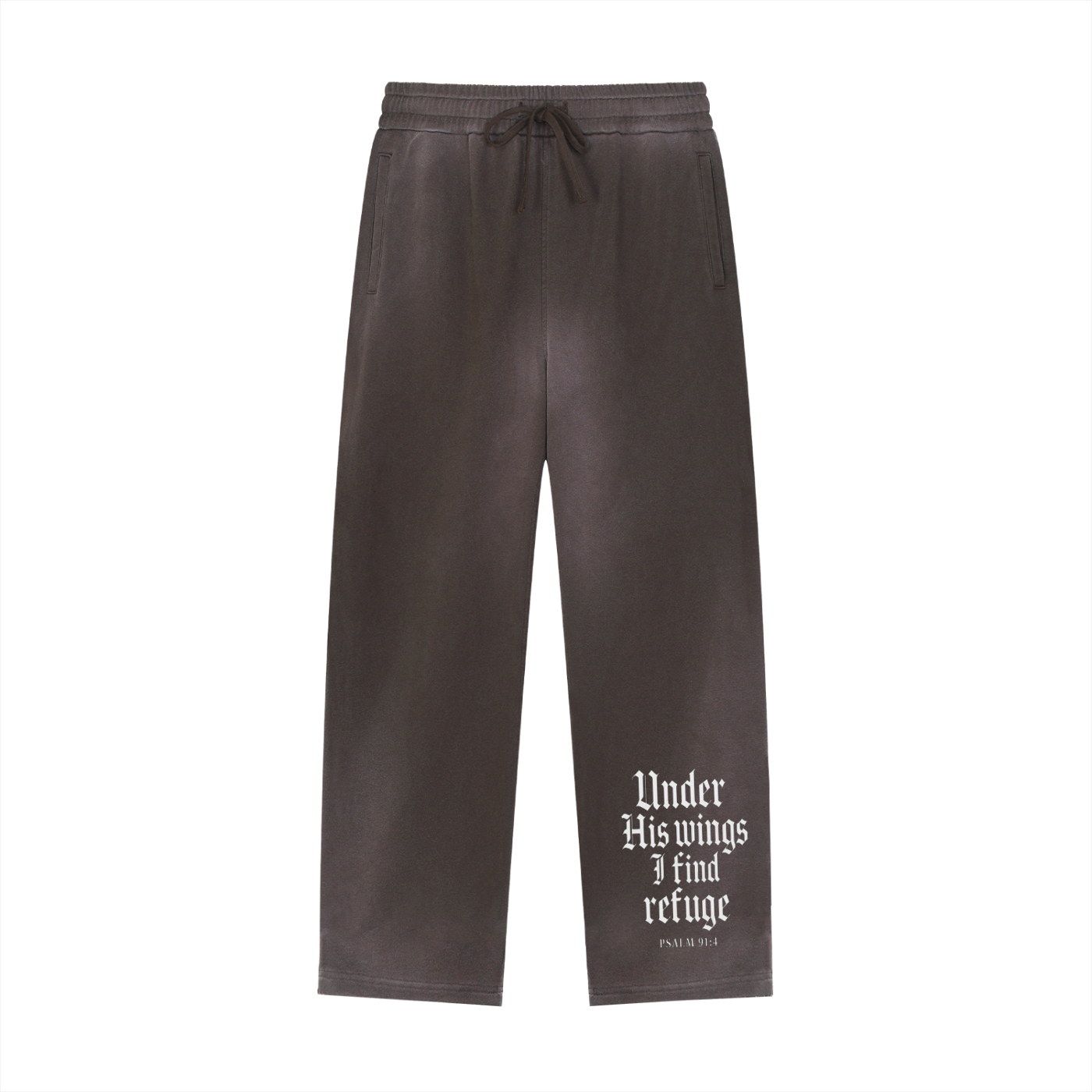 Sun Fade Raw Edge Straight-Leg Sweatpants