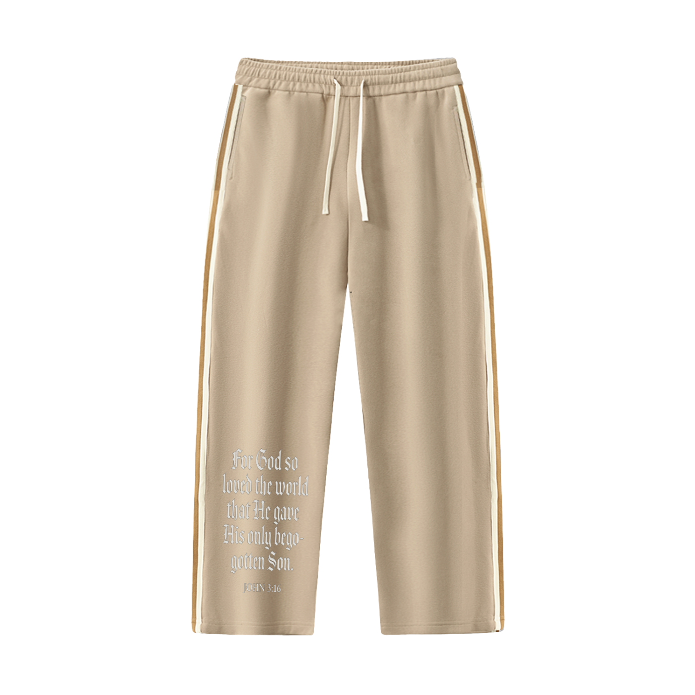 Contrast Side-Stripe Straight-Leg  Pants