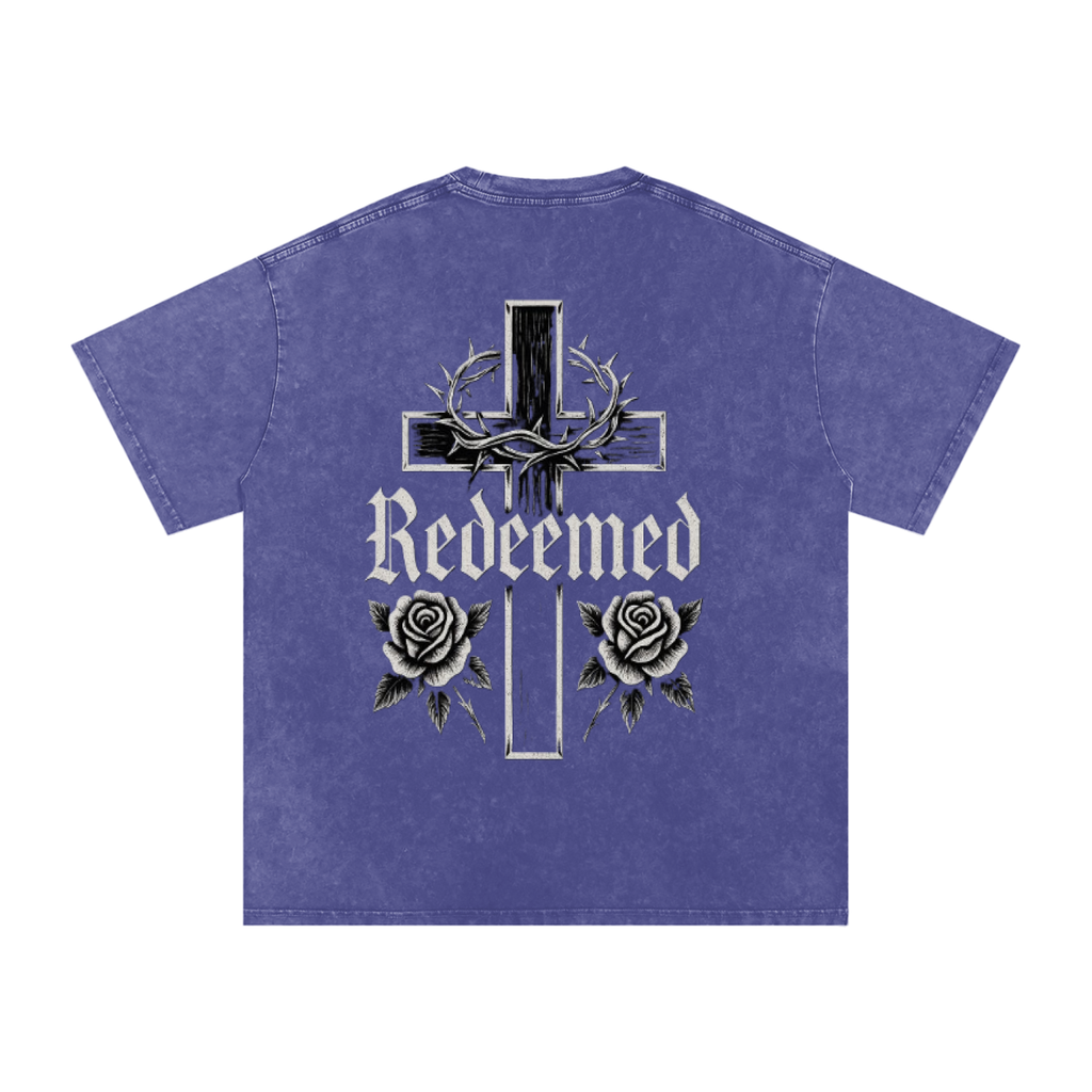 Snow Washed Oversized Cotton T-Shirt