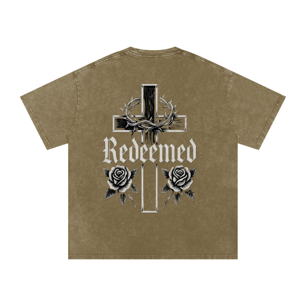 Snow Washed Oversized Cotton T-Shirt