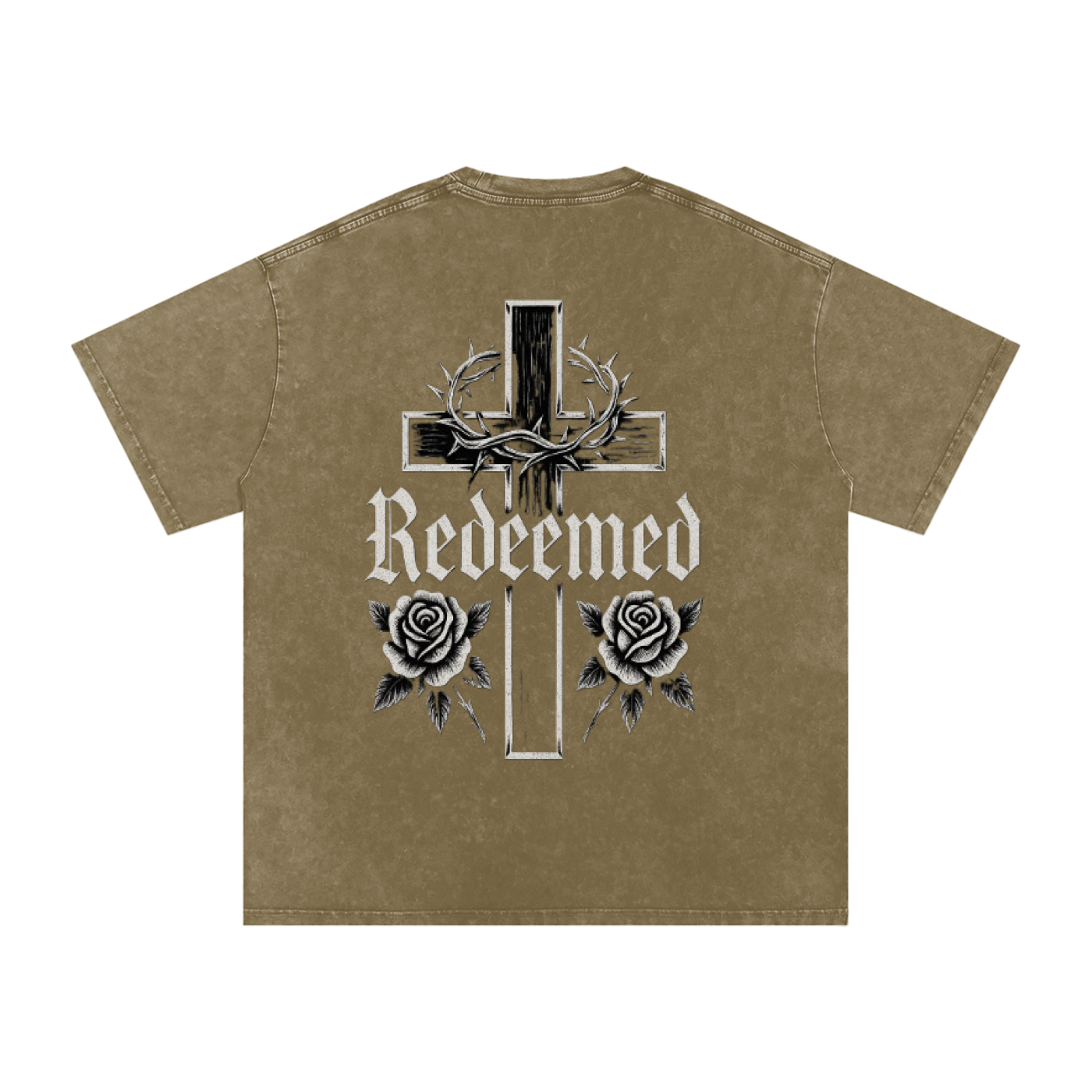 Snow Washed Oversized Cotton T-Shirt