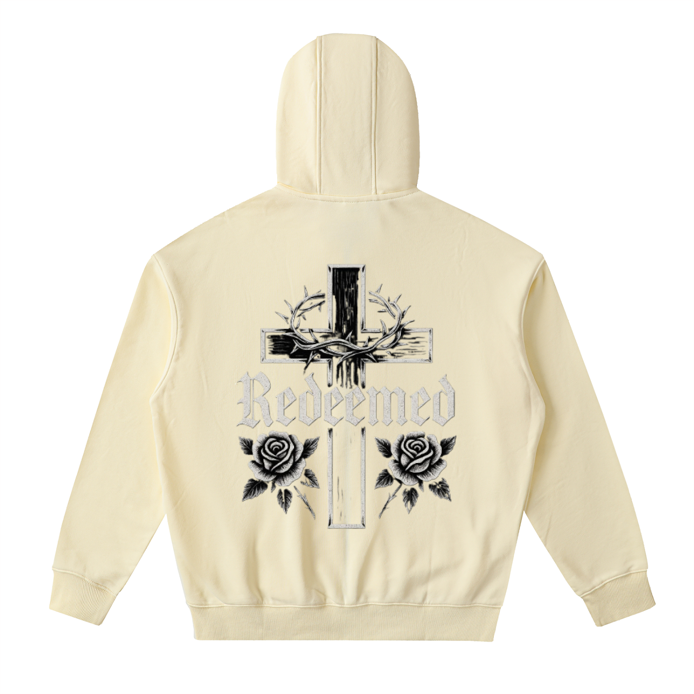 Drop-Shoulder Zip Up Hoodie
