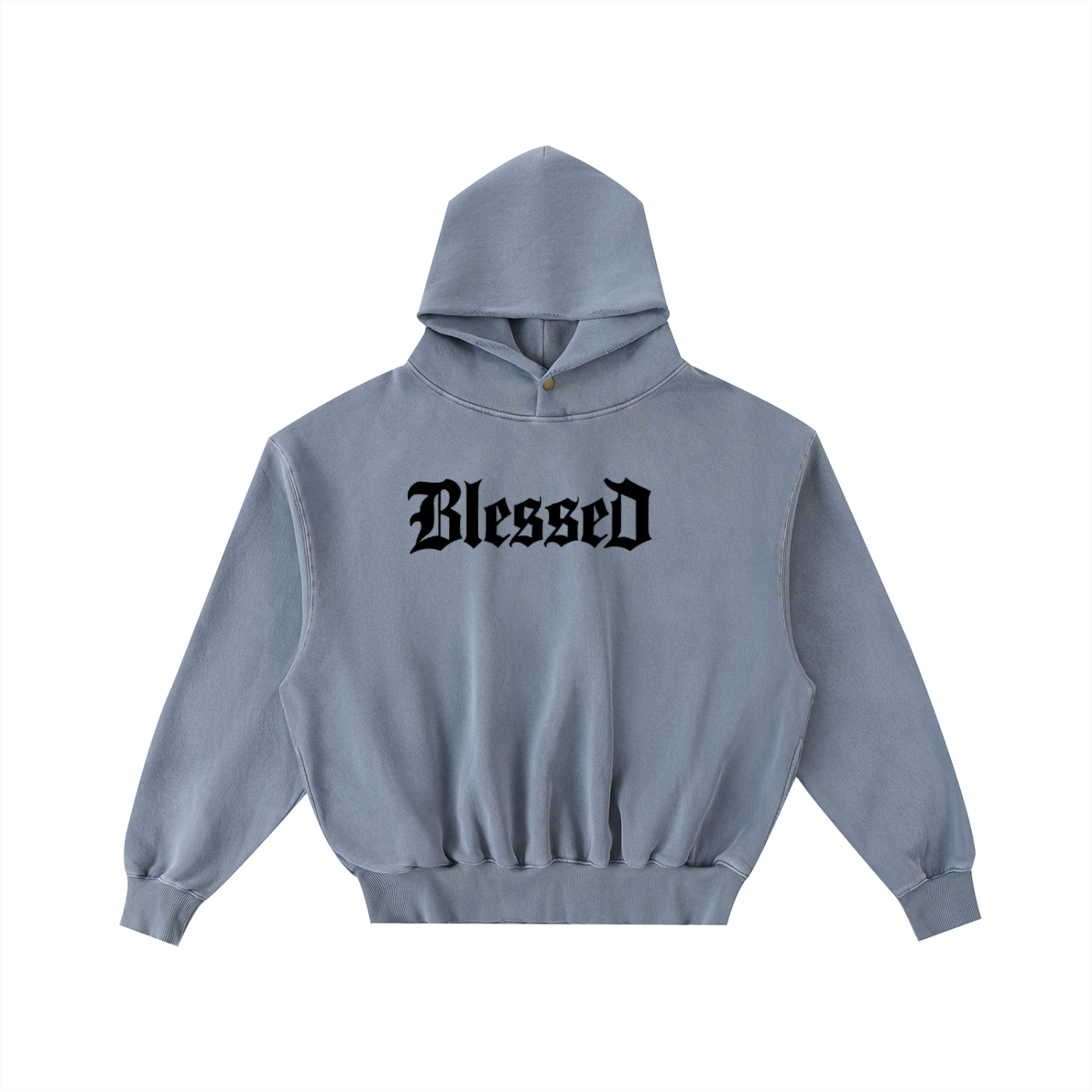 Frayed Enzyme Washed Fleece Hoodie