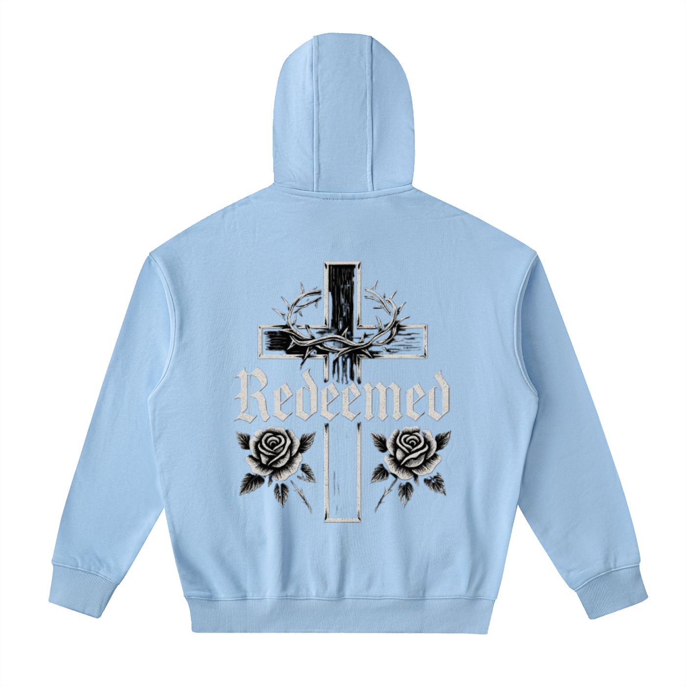 Drop-Shoulder Zip Up Hoodie