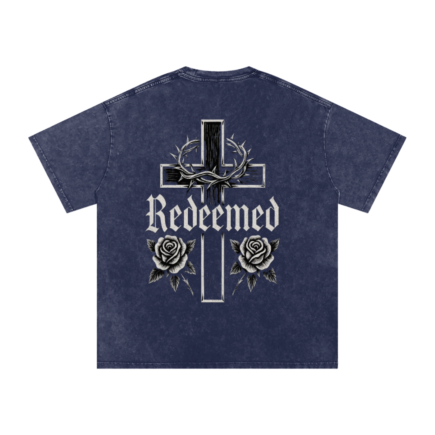 Snow Washed Oversized Cotton T-Shirt