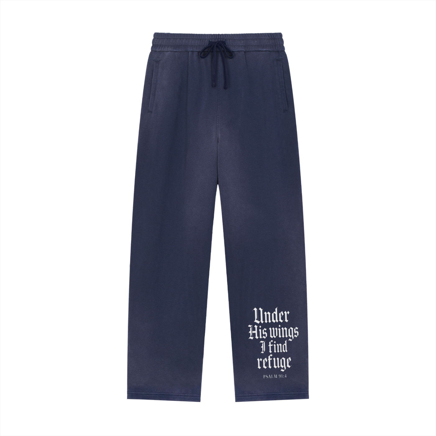Sun Fade Raw Edge Straight-Leg Sweatpants