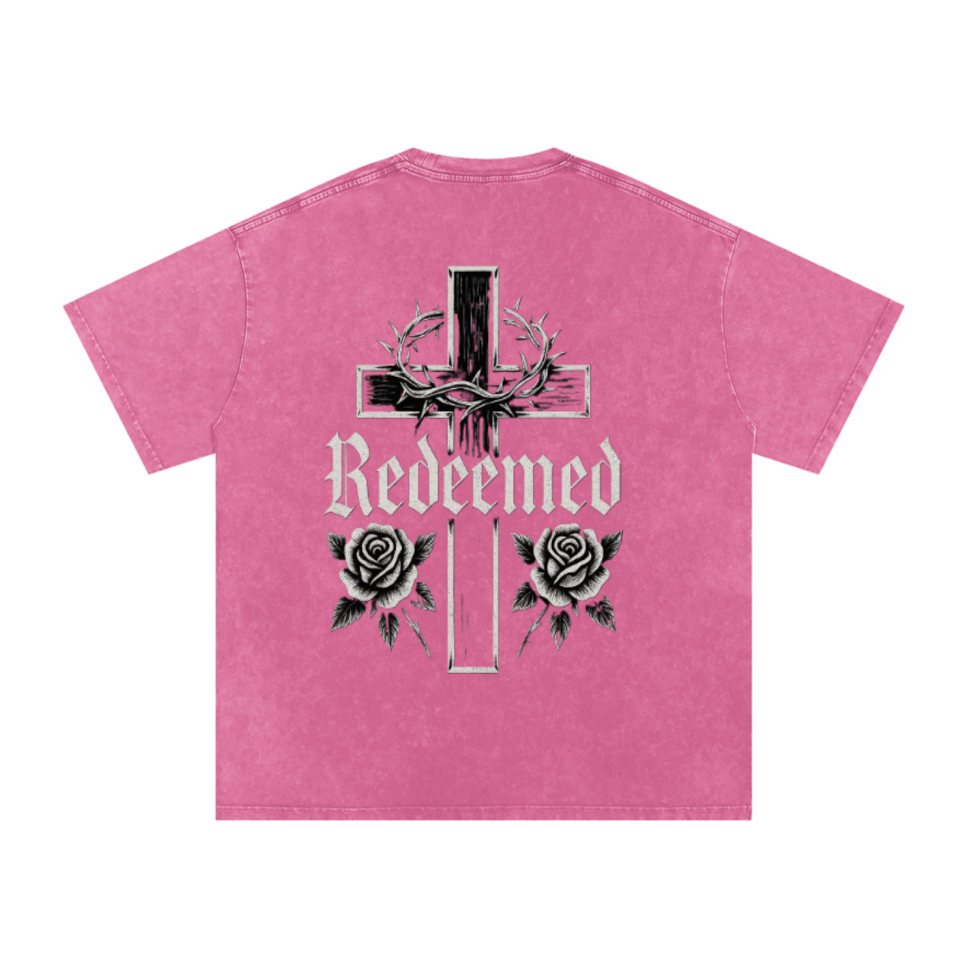 Snow Washed Oversized Cotton T-Shirt