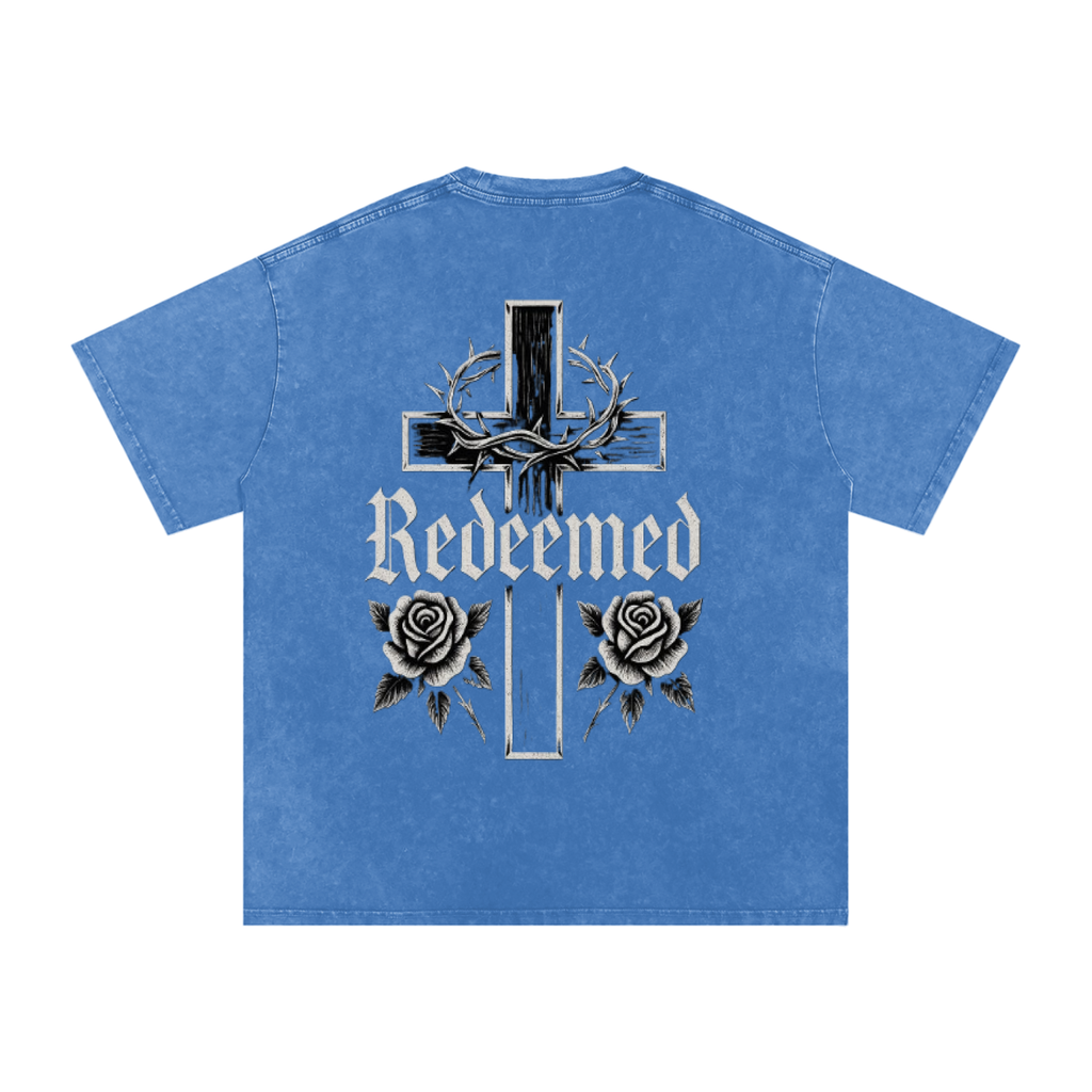 Snow Washed Oversized Cotton T-Shirt