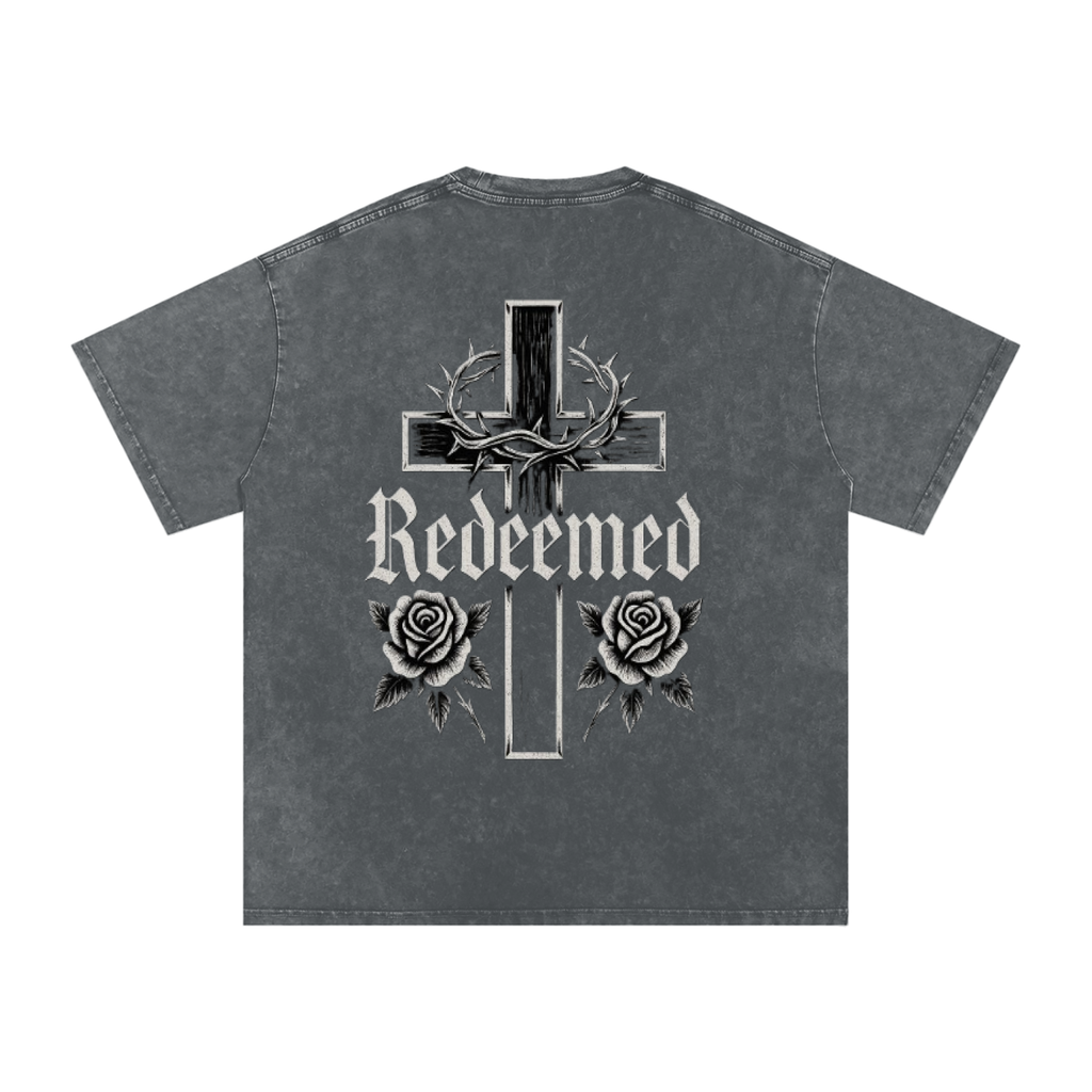 Snow Washed Oversized Cotton T-Shirt