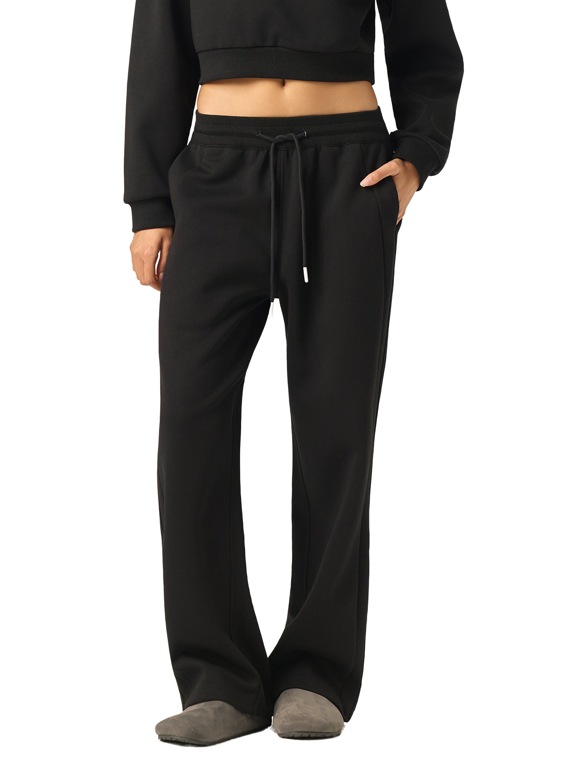 Essential Drawstring Straight-Leg Sweatpants